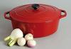 COCOTTE CHASSEUR EN FONTE OVALE ROUGE 25 CM