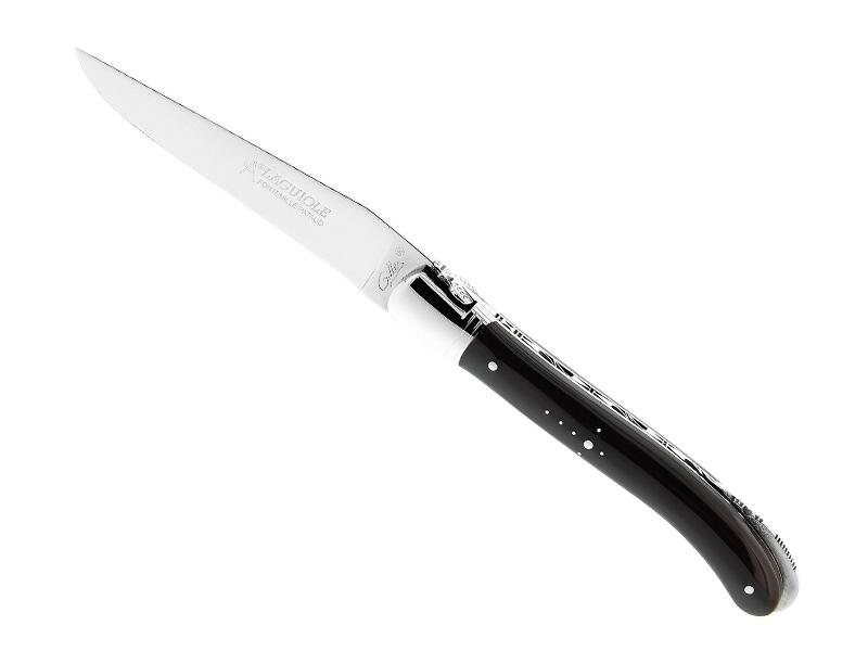 Couteau pliant Laguiole Gilles Fontenille Pataud Nature - manche 12 cm pointe de corne noire
