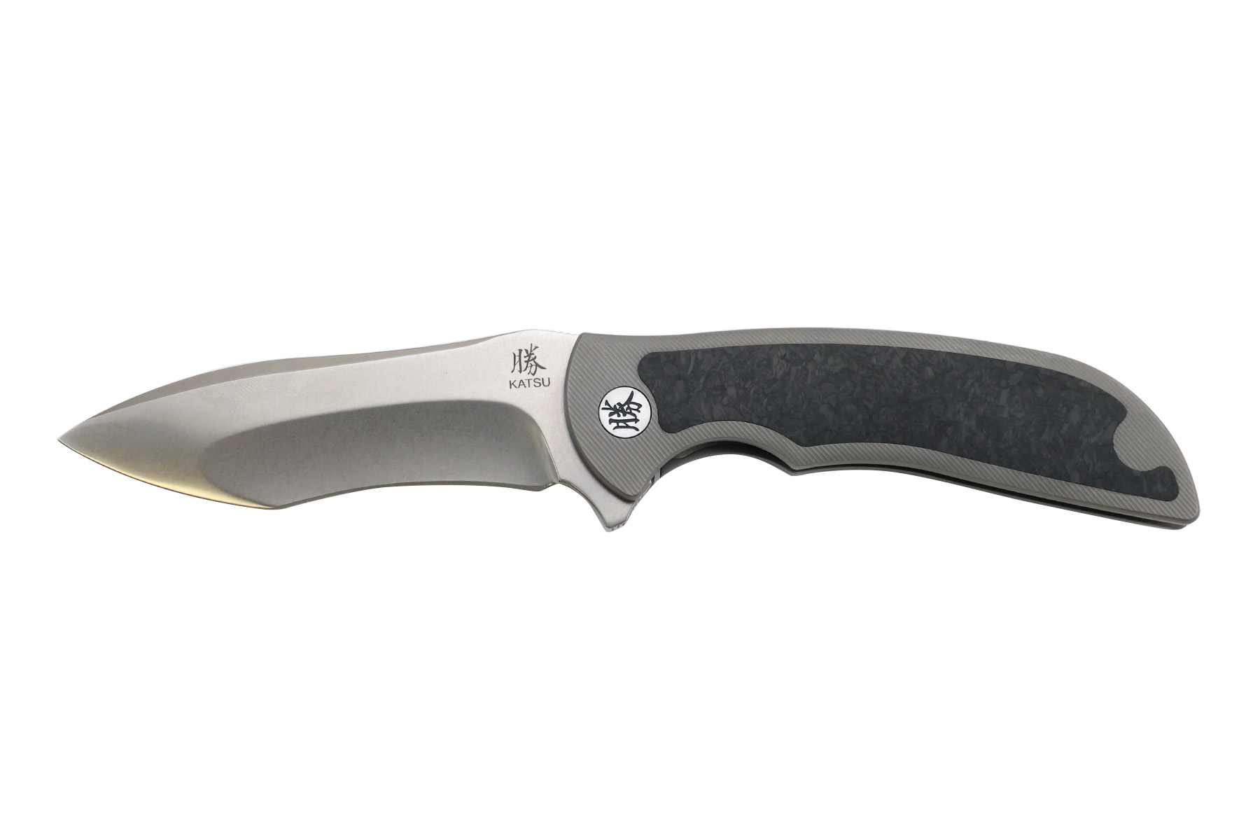 Couteau de poche Katsu - TK01 titane et fibre de carbone