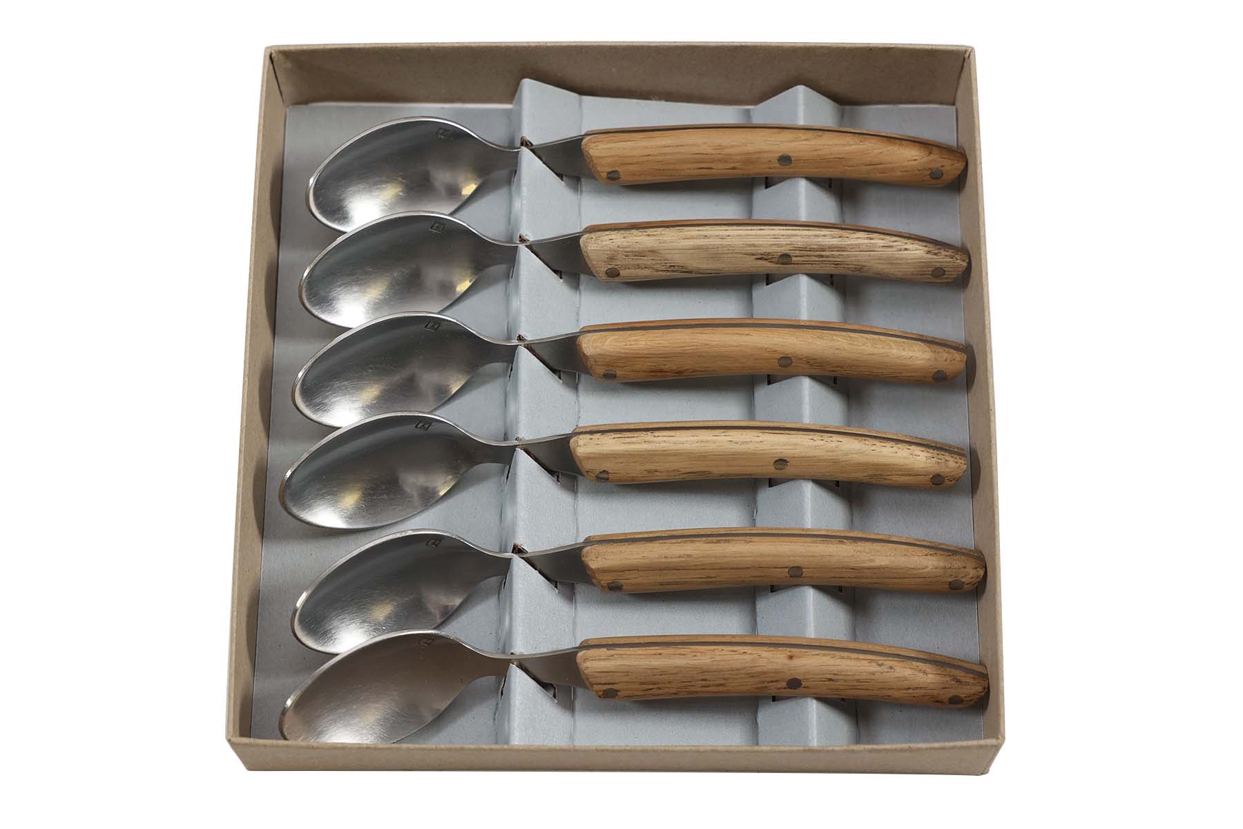 BJB - Coffret de 6 cuillère à café le Thiers en chêne