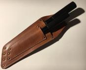 ÉTUI 2 COUTEAUX DE CUISINE EN CUIR CRAFTED - COGNAC