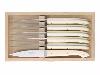 Coffret 6 couteaux steak C. Dozorme Le Capucin - crème
