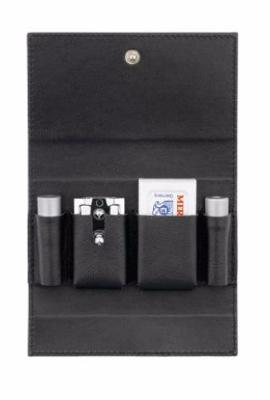 TROUSSE DE RASAGE - FORMAT VOYAGE - CUIR NOIR