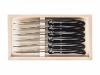 CLAUDE DOZORME - COFFRET 6 COUTEAUX DE TABLE/STEAK - LAGUIOLE - 22CM - NOIR