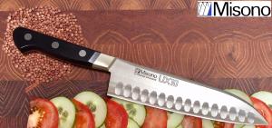 MISONO UX10 - COUTEAU JAPONAIS SANTOKU ALVEOLE 18 CM