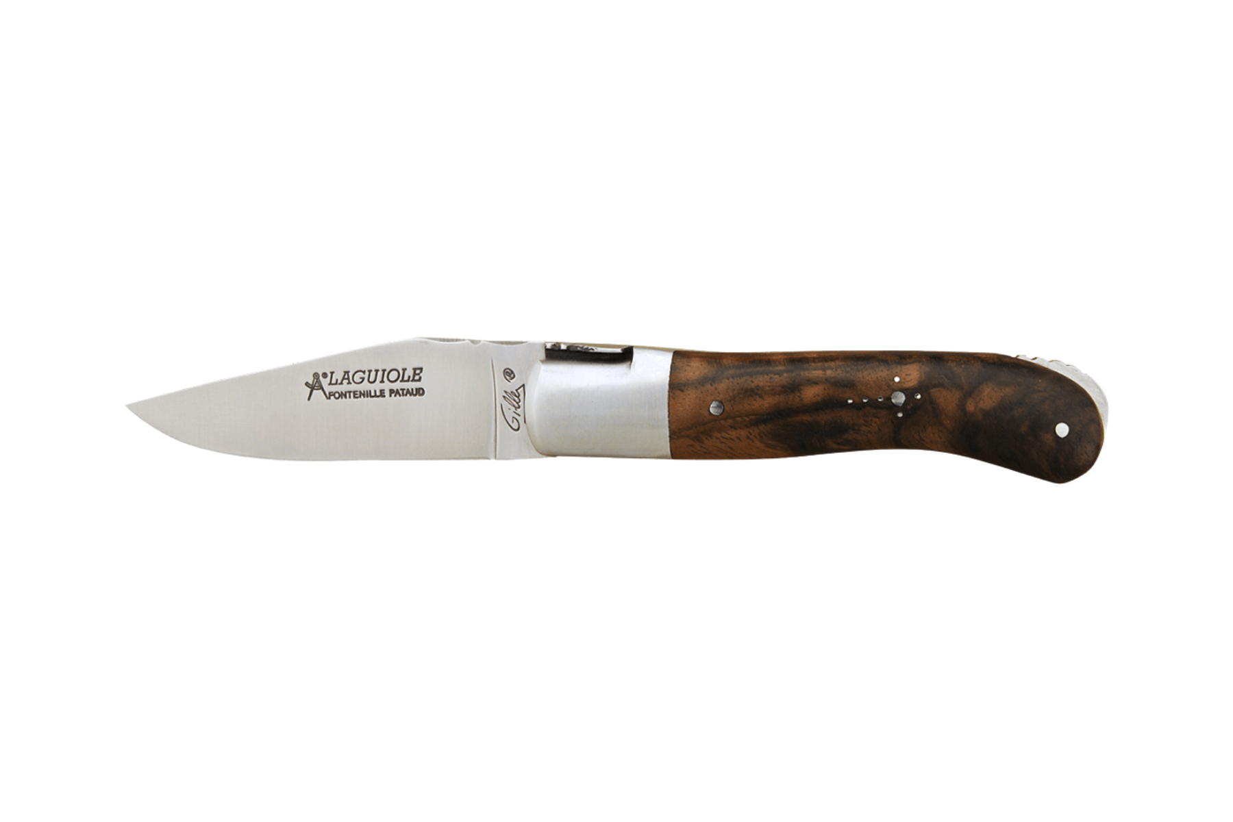 Couteau Laguiole Gilles Fontenille Pataud Gentleman - manche 10,5 cm noyer