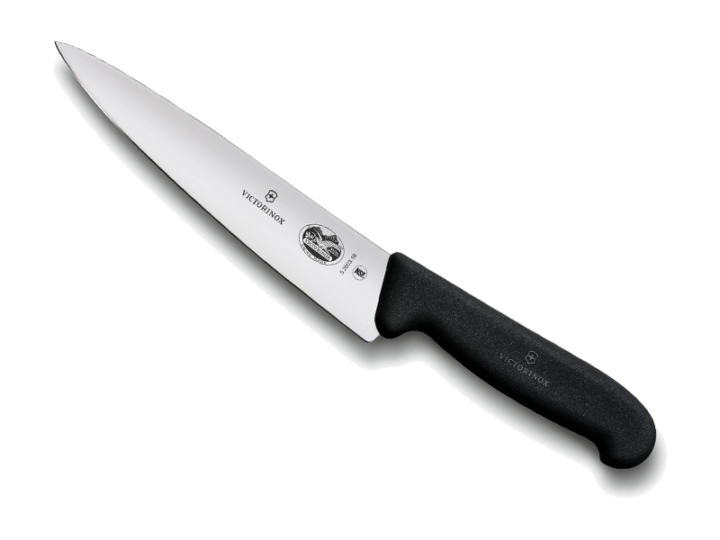 Couteau à émincer Victorinox lame 19 cm - Manche Fibrox noir