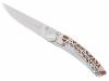 COUTEAU LE THIERS "LINER LOCK" PAR CLAUDE DOZORME - 10.5 CM ORANGE