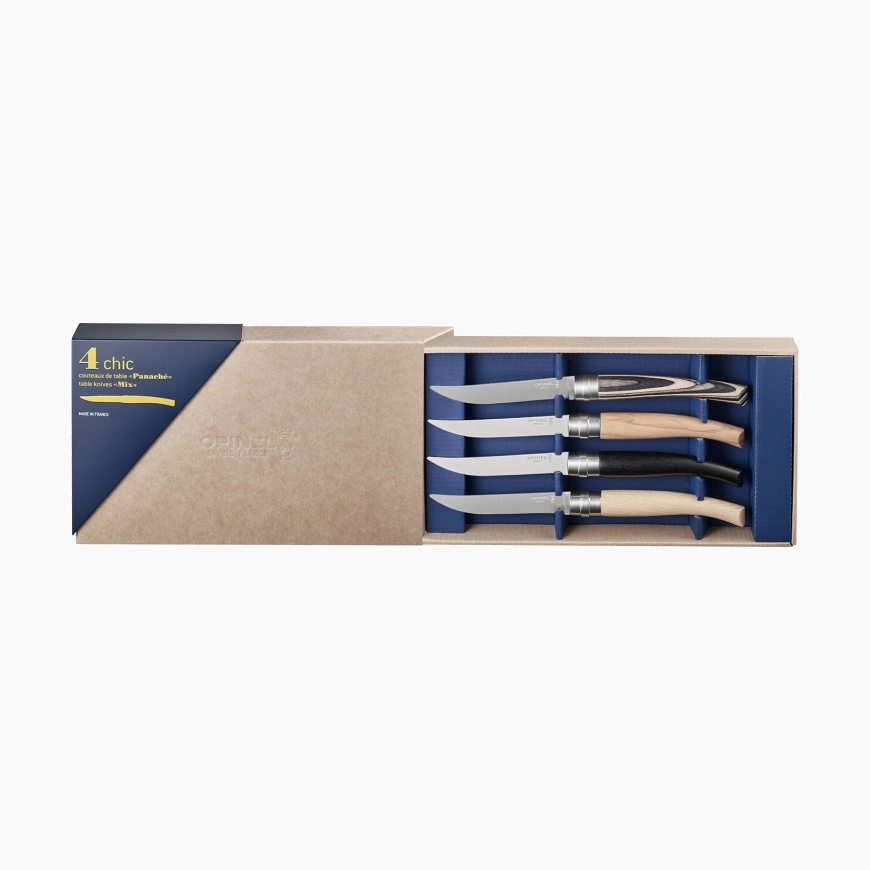 Coffret Opinel Table Chic panaché - 4 couteaux de table