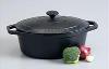 COCOTTE CHASSEUR EN FONTE OVALE NOIR 25 CM