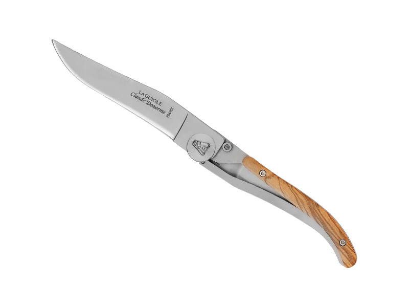 Couteau Laguiole C. Dozorme Liner Lock - manche 11 cm inox habillage olivier