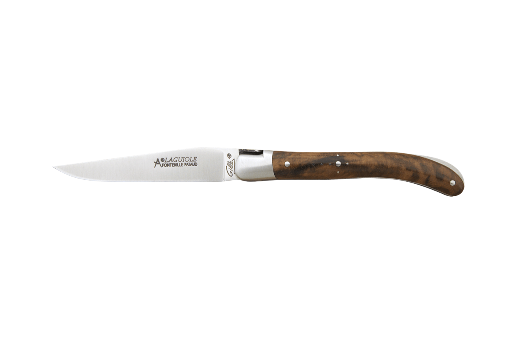 Couteau Laguiole Gilles Fontenille Pataud Pocket - manche 10 cm noyer