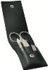 TROUSSE MANUCURE DOVO CUIR NOIR 4 PIECES