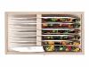CLAUDE DOZORME - COFFRET 6 COUTEAUX DE TABLE VINTAGE - 23CM - POIVRONS