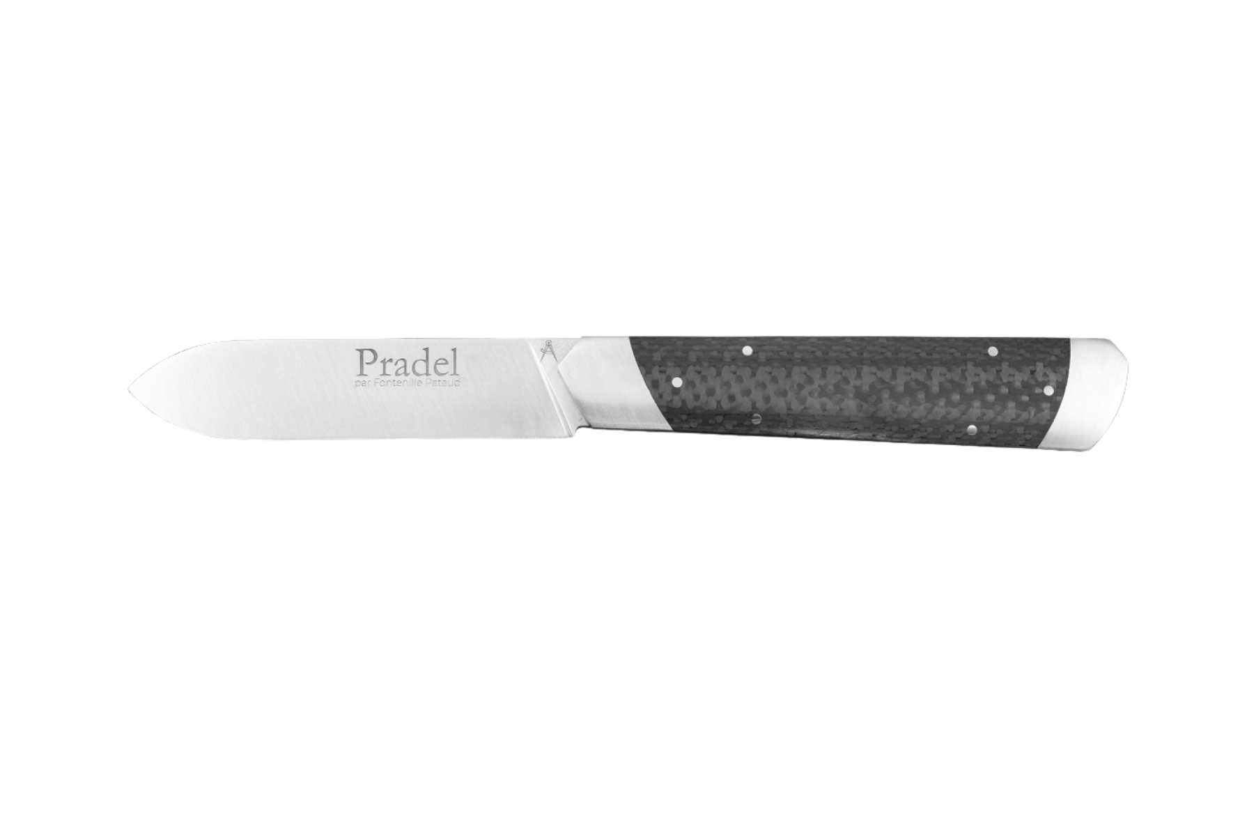 Couteau Fontenille Pataud Le Pradel - manche 11,5 cm fibre de carbone marbrée noire