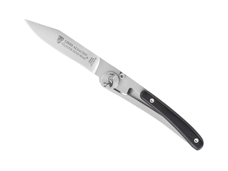 Couteau Alsacien par Claude Dozorme - 11.5 cm ébène