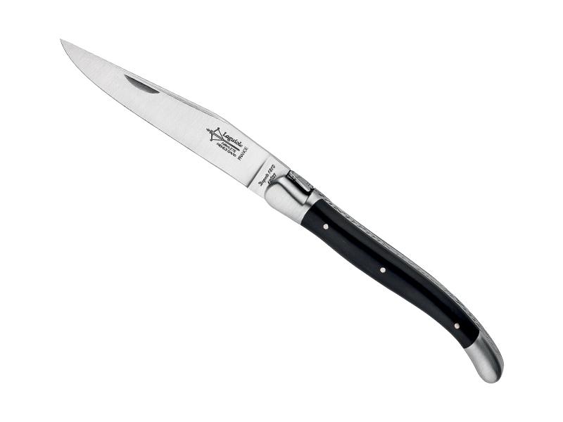 Couteau Laguiole d'antan G. David Arbalète mitres inox mat - Manche ébène 12 cm
