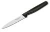 Couteau office Victorinox, lame crantée 10 cm inox pointe milieu, manche polypropylène noir.