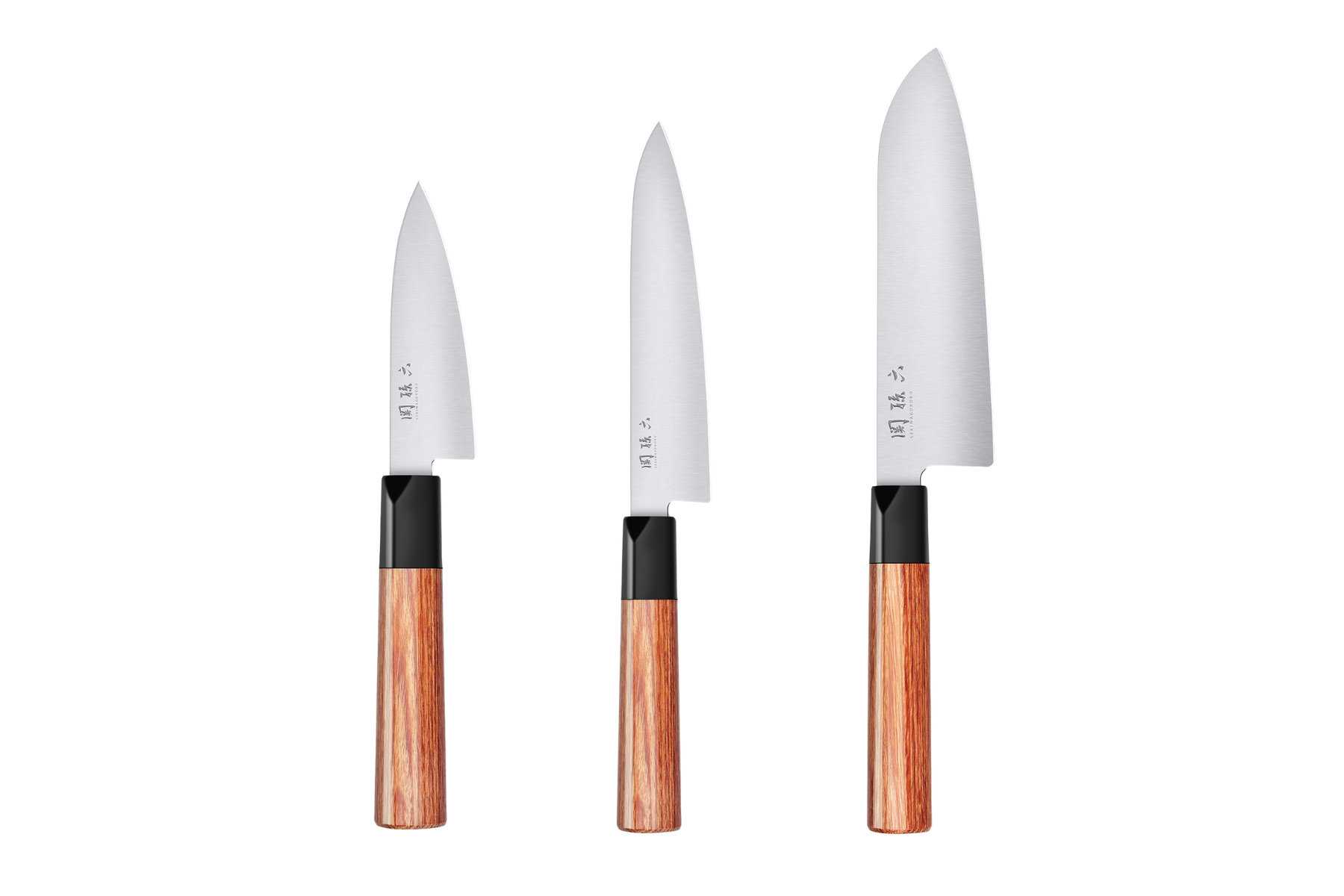 Set de 3 couteaux japonais Kai Seki Magoroku Red Wood - type japonais