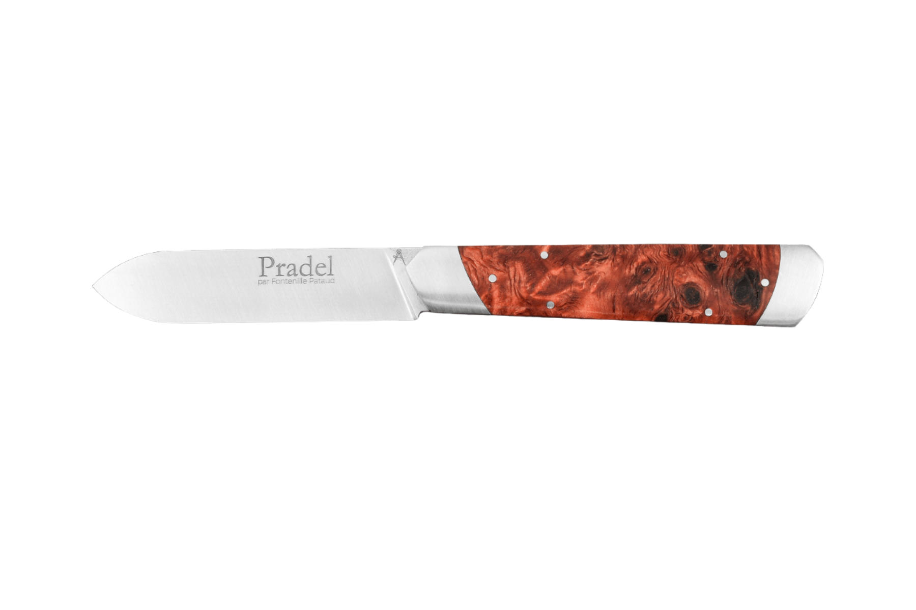 Couteau Fontenille Pataud Le Pradel - manche 11,5 cm loupe de peuplier stabilisée rouge