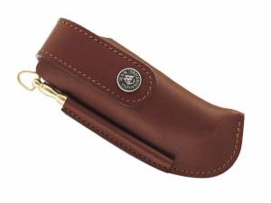Étui en cuir + fusil Max Capdebarthes "Chasse" pour couteaux larges 12 cm marron