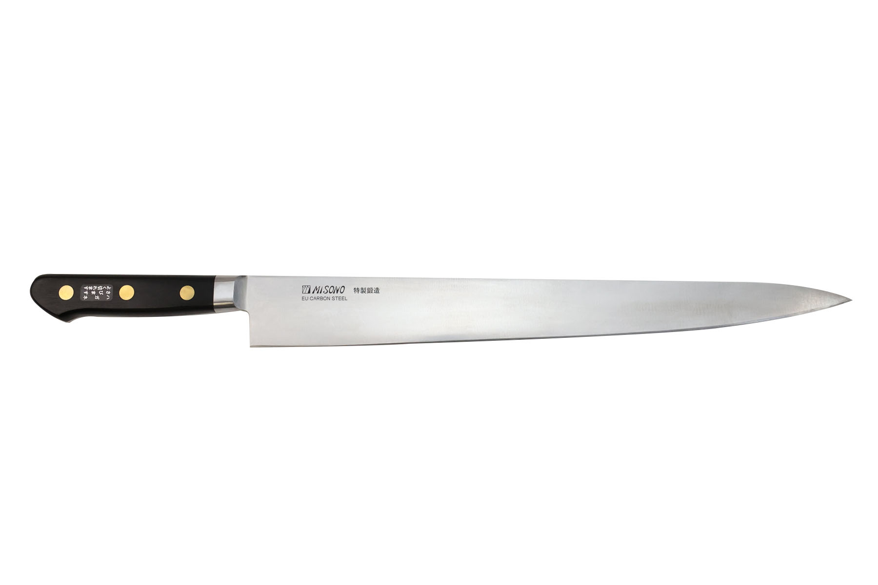 Couteau japonais Misono Swedish  Sujihiki 36 cm acier au carbone suedois