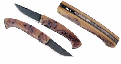 COUTEAU PLIANT LE 1515 DE MANU LAPLACE LEOPARD 11.5 CM