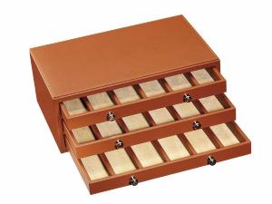 Coffret collection en cuir Max Capdebarthes marron